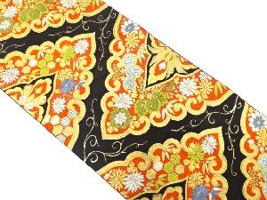 アンティーク　唐草に菊・桐模様織り出し袋帯（着用可）